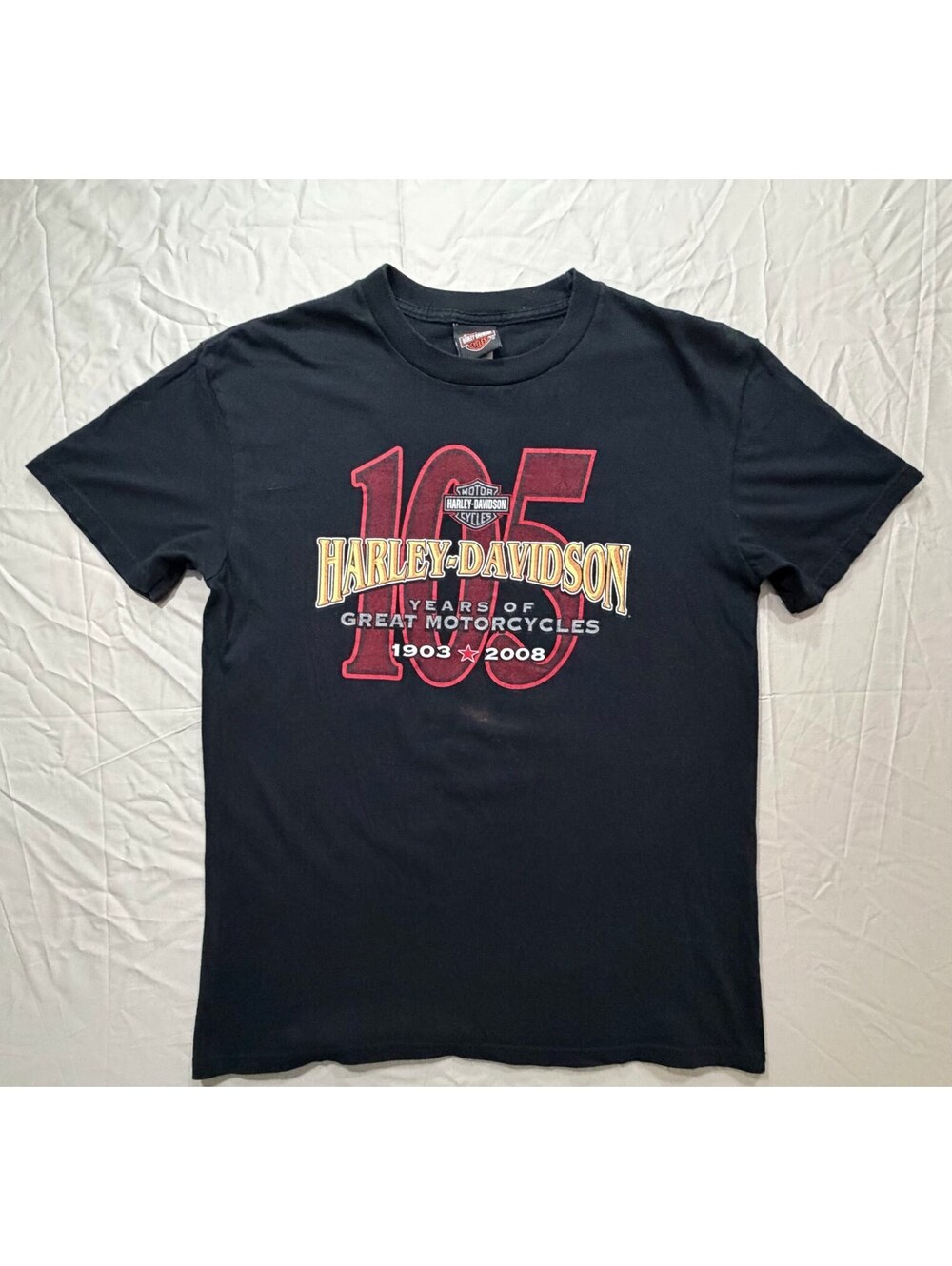 Harley-Davidson 105th Anniversary T Shirt Men’s L 2008 Milwaukee Wisconsin